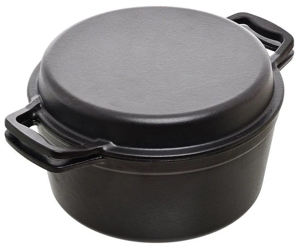 ESTIA ΚΑΤΣΑΡΟΛΑ IRON 2 ΣΕ 1 ΜΑΝΤΕΜΕΝΙΑ  25cm ΜΕ ΚΑΠΑΚΙ-ΤΗΓΑΝΙ
