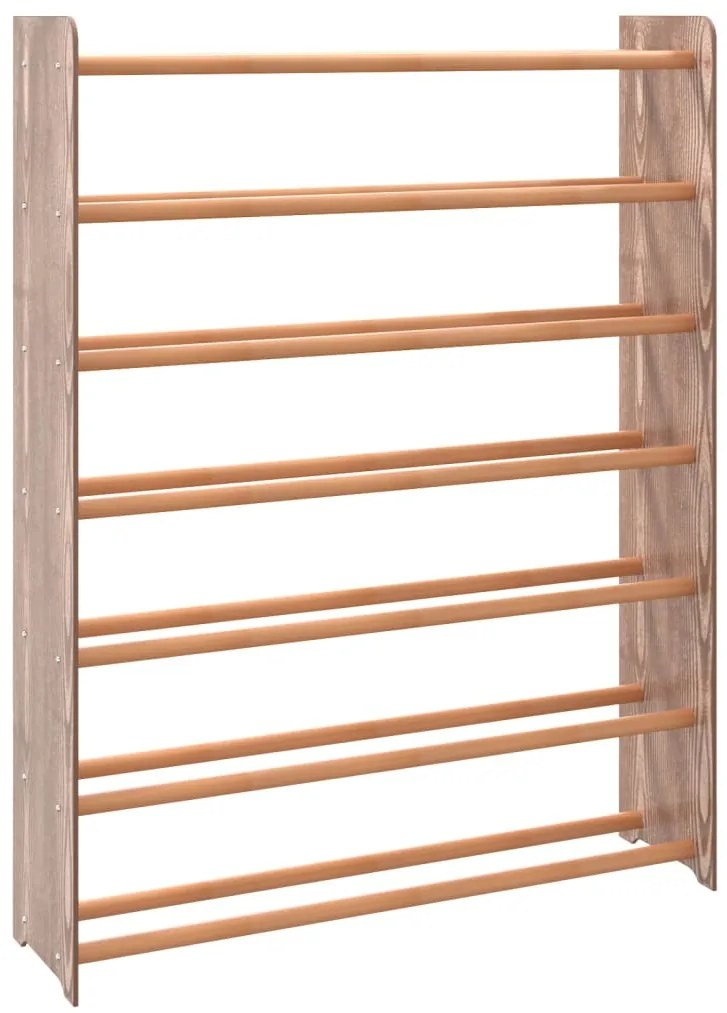 vidaXL Παπουτσοθήκη Καφέ 90 x 24 x 117 εκ. από Επεξεργασμένο Ξύλο