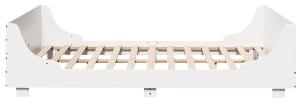 vidaXL Σκελετός Κρεβ. Χωρίς Στρώμα Λευκό 120x190 εκ Μασίφ Πεύκο
