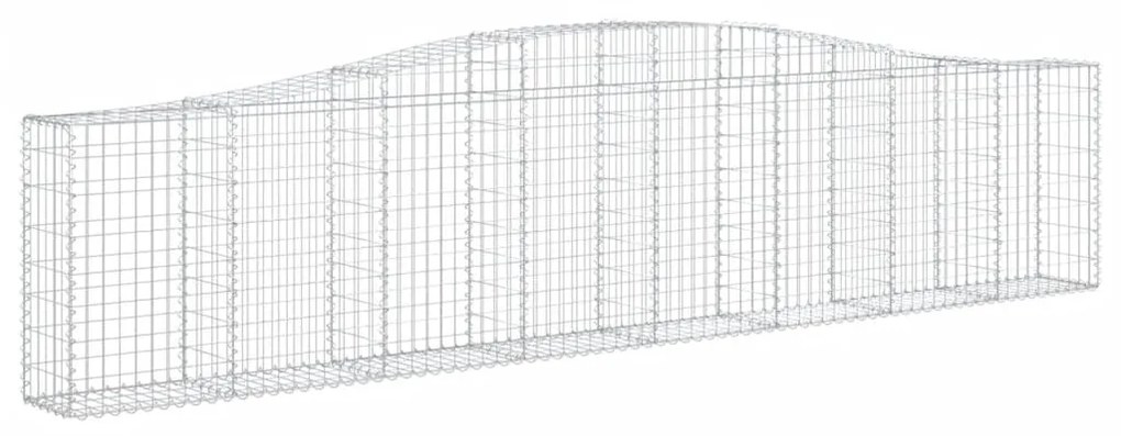 vidaXL Συρματοκιβώτια Τοξωτά 8 τεμ. 400x30x80/100 εκ. Γαλβαν. Ατσάλι