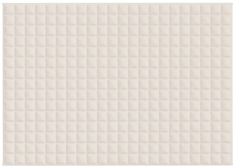 vidaXL Κουβέρτα Βαρύτητας Ανοιχτό Κρεμ 155 x 220 εκ. 7 κ. Υφασμάτινη