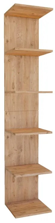 Βιβλιοθήκη - Ραφιέρα τοίχου Ogden Megapap χρώμα pine oak 34,5x30x180εκ.