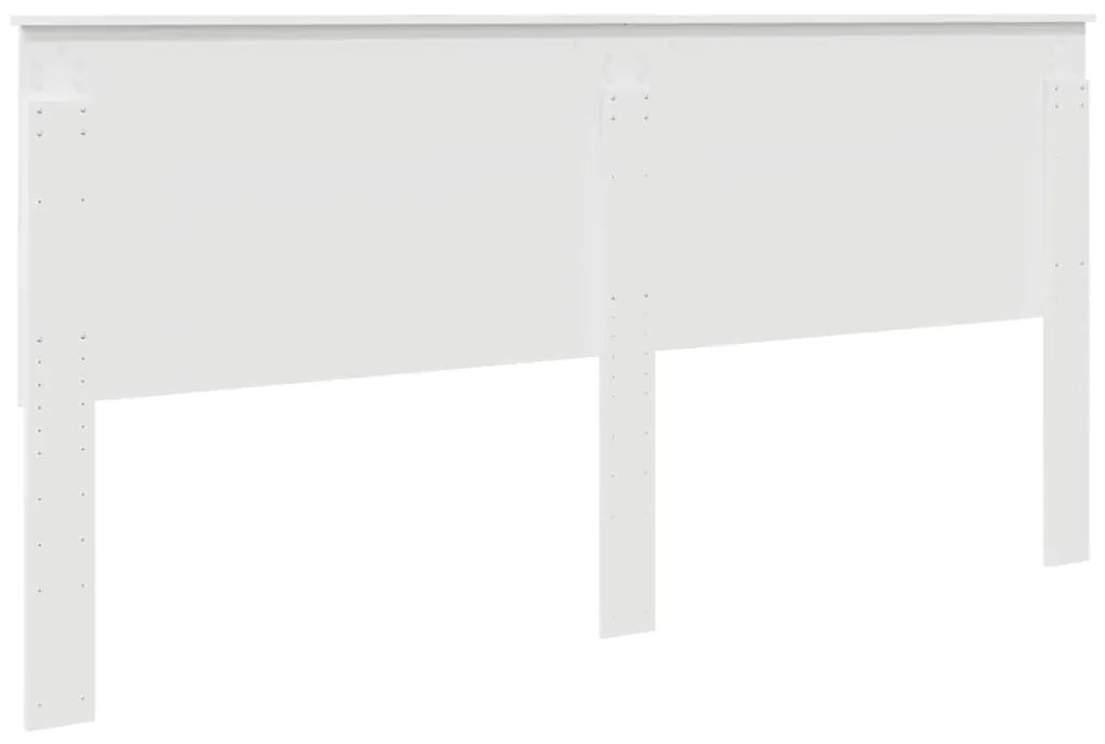 vidaXL Κεφαλάρι με κεφαλάρι Λευκό 200 cm Επεξεργασμένο ξύλο