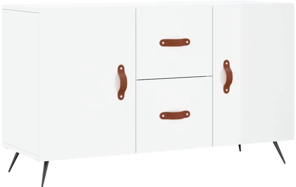 vidaXL Ντουλάπι Γυαλιστερό Λευκό 100 x 36 x60 εκ. Επεξεργασμένο Ξύλο