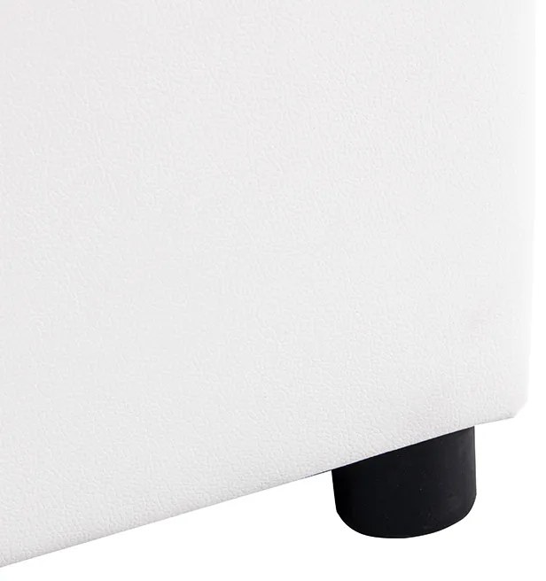 Κρεβάτι διπλό Circe pakoworld PU λευκό με αποθηκευτικό χώρο 150x200εκ - Τεχνόδερμα - 234-000004