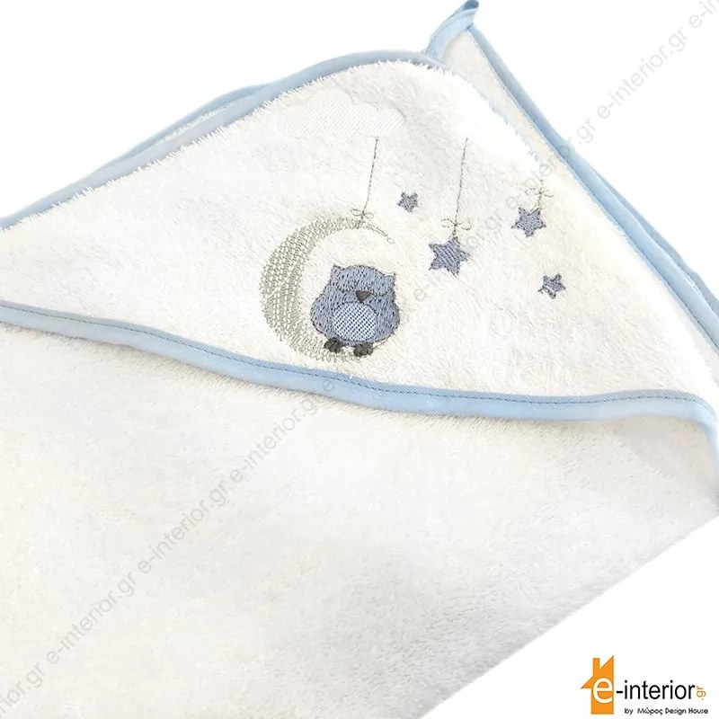 Βρεφική κάπα Dreamy Owl - Blue 80x80 108101009