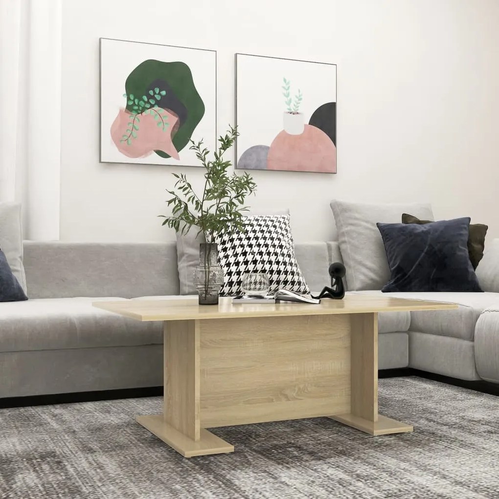 vidaXL Τραπεζάκι Σαλονιού Sonoma Δρυς 103,5 x 60 x 40 εκ. Μοριοσανίδα