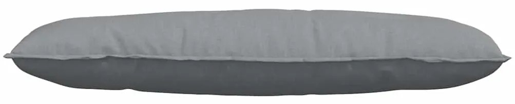 vidaXL Μαξιλάρι Πλάτης Ανοιχτό γκρι 120 x 19 x 50 εκ ύφασμα