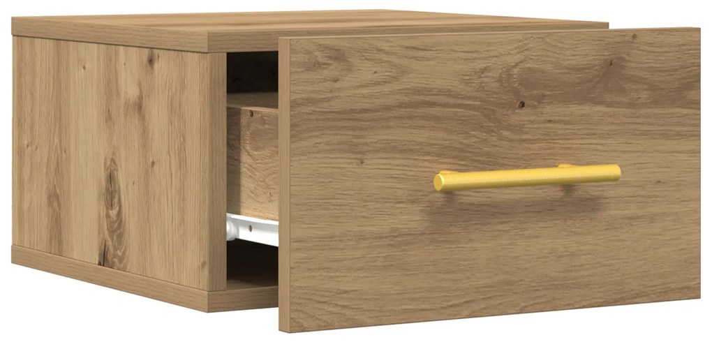 vidaXL Κομοδίνο Τοίχου Από Ξύλο Δρυός 35x35x20 εκ.