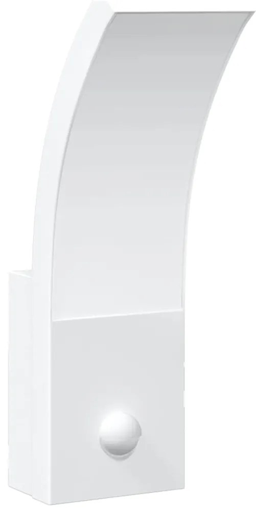 vidaXL Φωτιστικά Τοίχου Εξ. Χώρου LED με Αισθ. 2 τεμ Λευκό Χυτοσ/Αλουμ