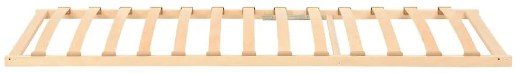 vidaXL Βάση κρεβατιού με λάμες Καφέ 90 x 190 cm Στερεό Ξύλο Μηλιάς