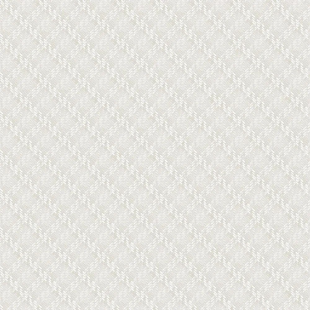 Ταπετσαρία τοίχου Wall Fabric Lattice Mirage on Herringbone White WF121041 53Χ1005