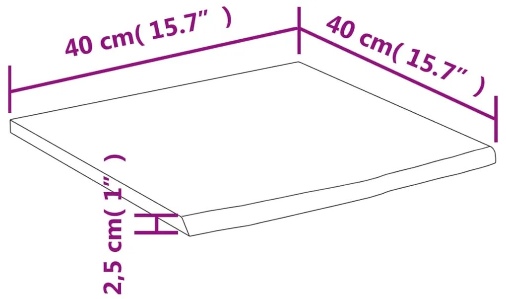 ΡΑΦΙ ΕΠΙΤΟΙΧΙΟ ΟΡΘ. LIVE EDGE 40X40X2,5 ΕΚ. ΜΑΣΙΦ ΞΥΛΟ ΑΚΑΚΙΑΣ 370246