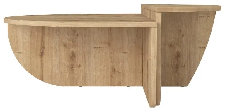 Τραπεζάκι σαλονιού Nilvia Megapap χρώμα sapphire oak Ø85x35εκ.