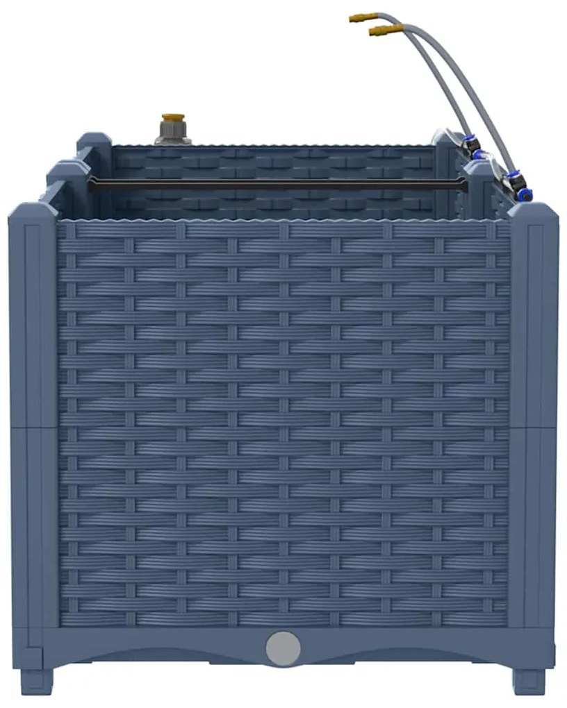 vidaXL Ζαρντινιέρες κήπου Γκρι 80 x 40 x 37.5 cm Ατσάλι