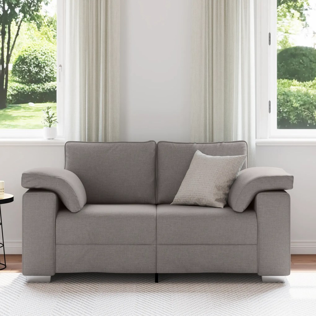 vidaXL Καναπές Taupe 160 x 77 x 82 εκ ύφασμα