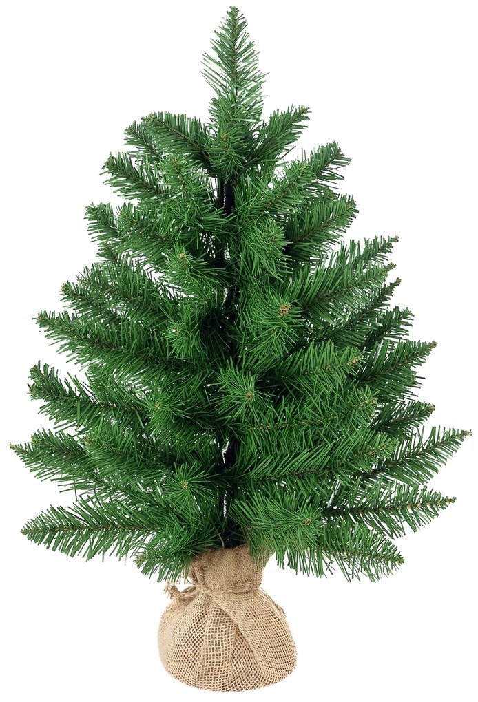 HOMCOM Μίνι Χριστουγεννιάτικο Δέντρο με Τεχνητό Χιόνι, Ύψος 60 cm, με Βάση Τσιμέντου, Πολύχρωμο