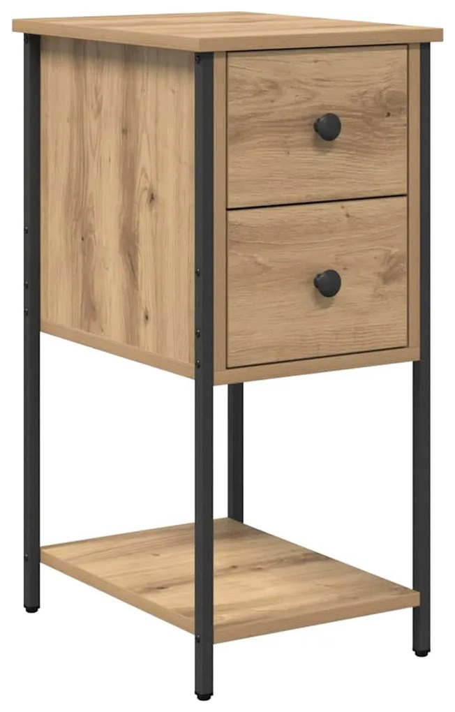 vidaXL Κομοδίνο artisan δρυς 32 x 42 x 70 εκ Επεξεργασμένο ξύλο