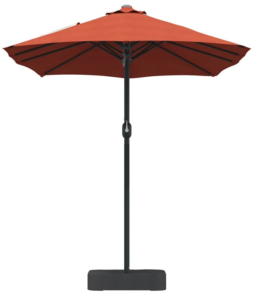 vidaXL Ομπρέλα Κήπου Τερακότα 385 x 209 x 244 εκατοστά