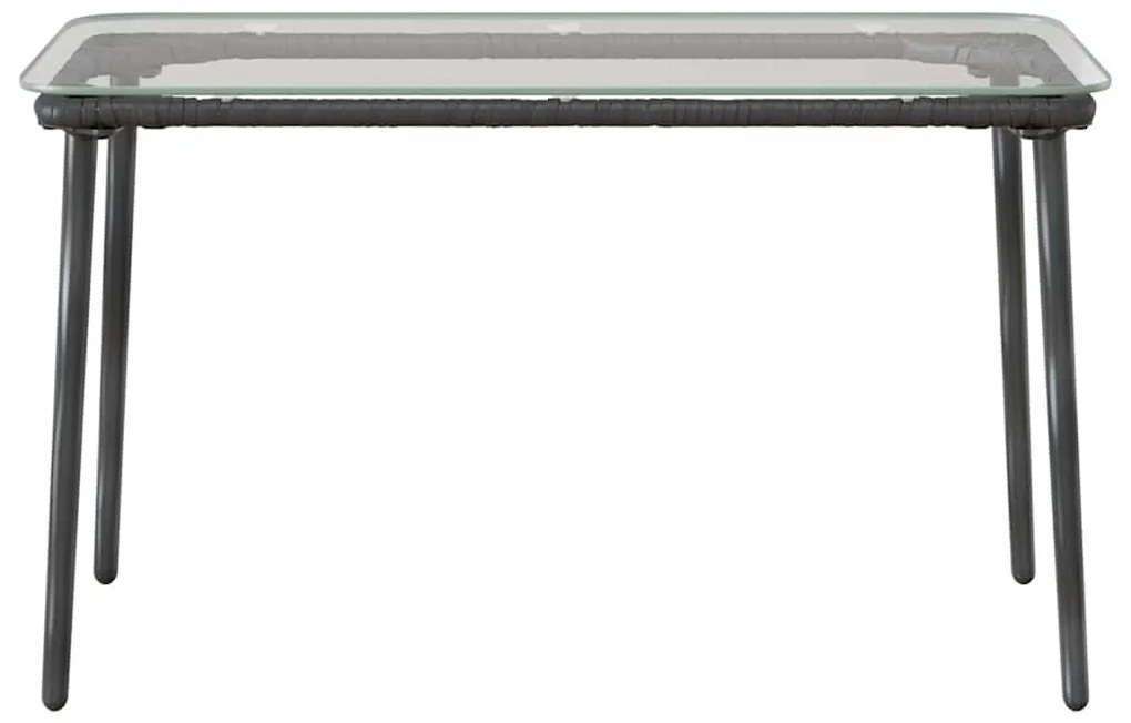 vidaXL Τραπέζι Κήπου Μαύρο 80 x 40 x 45.5 cm Πολυ ράταν