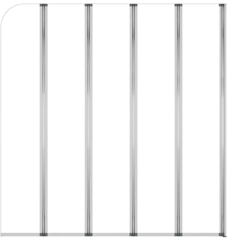 vidaXL Καμπίνα Μπανιέρας Διαφανής 120 x 140 εκ. από Ψημένο Γυαλί
