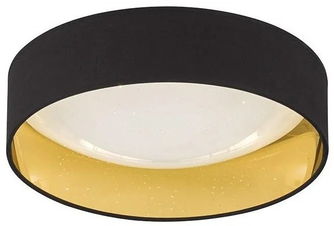 Πλαφονιέρα LED Sete Μαύρο-Χρυσό σε 3 μεγέθη από Fischer Honsel-20312-Μαύρο-Χρυσό 20312