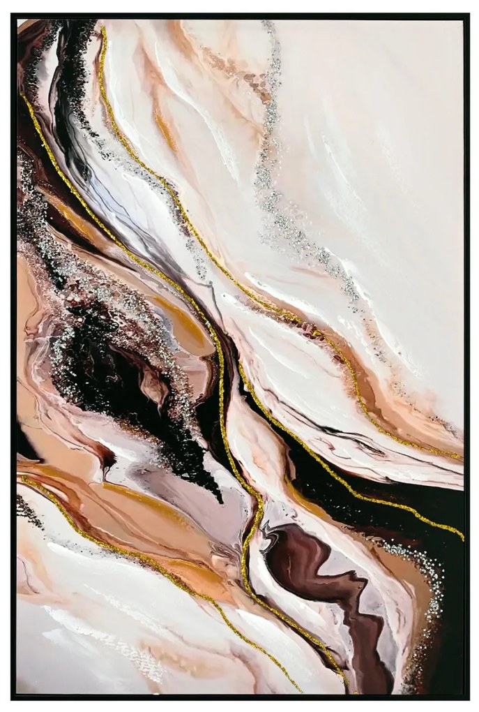 ΠΙΝΑΚΑΣ TOIXOY ΜΕ ΚΟΡΝΙΖΑ ΜΑΥΡΗ-ΚΑΜΒΑΣ ΕΚΤΥΠΩΣΗ ABSTRACT 62x4x92Υεκ.