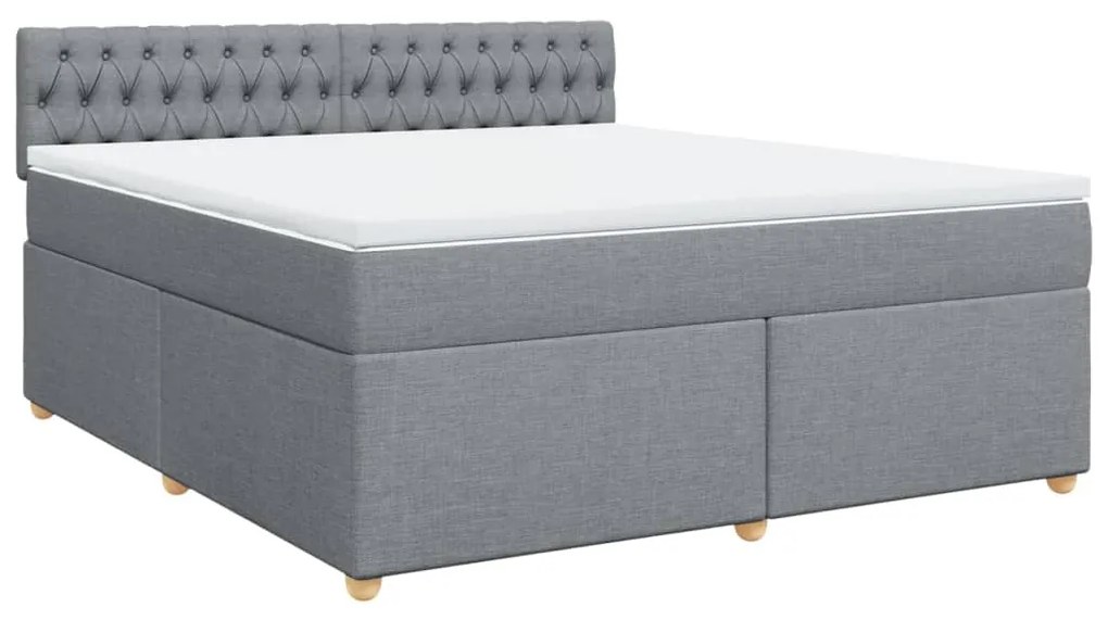 ΚΡΕΒΑΤΙ BOXSPRING ΜΕ ΣΤΡΩΜΑ ΑΝΟΙΧΤΟ ΓΚΡΙ 180X200 ΕΚ. ΥΦΑΣΜΑΤΙΝΟ 3286766