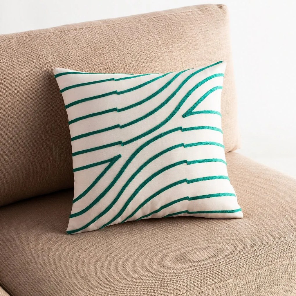 Μαξιλαροθήκη Διακοσμητική Amon 261/11 Aqua Gofis Home 43X43 43x43cm Cotton-Polyester