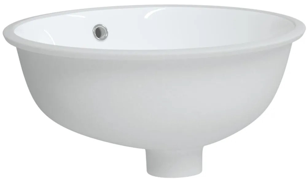 vidaXL Νιπτήρας Μπάνιου Οβάλ Λευκός 38,5 x 33,5 x 19 εκ. Κεραμικός