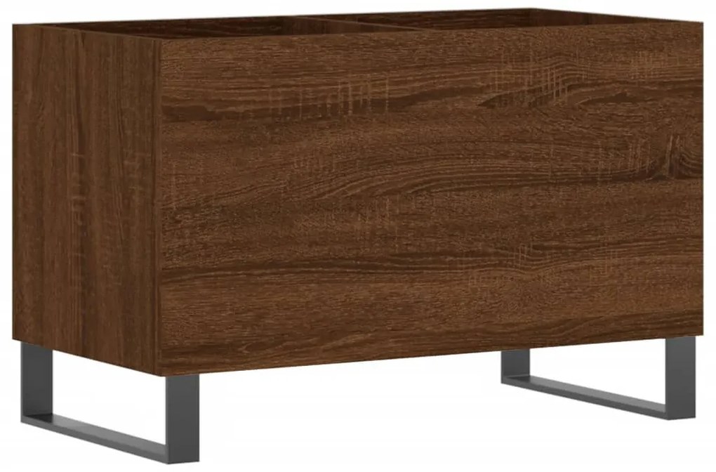 vidaXL Δισκοθήκη Καφέ Δρυς 74,5 x 38 x 48 εκ. από Επεξεργασμένο Ξύλο