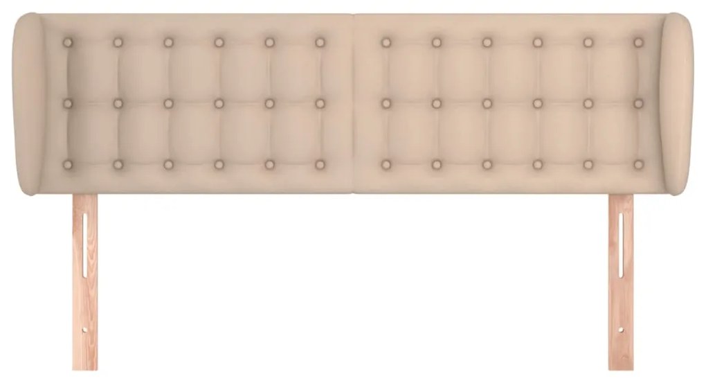 vidaXL Κεφαλάρι με Πτερύγια Καπουτσίνο 147x23x78/88εκ. Συνθετικό Δέρμα