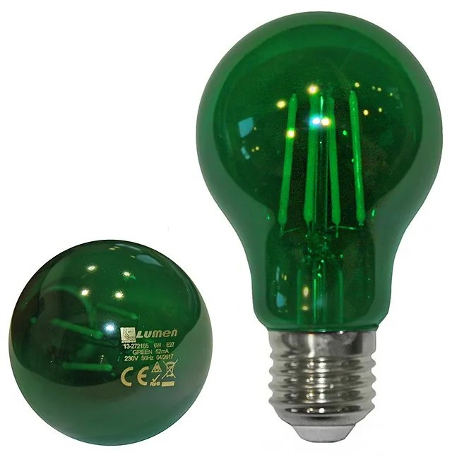 Adeleq Led Λάμπα Cog Αχλάδι Ε27 6W 230V Πράσινο 13-272165