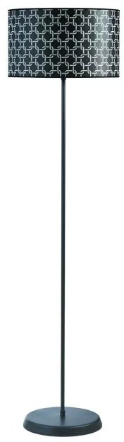 Επιδαπέδιο Φωτιστικό Αμπαζούρ E27 150x40 Arkolight-6420-14/40-Μαύρο-Λευκό 6420-14/40