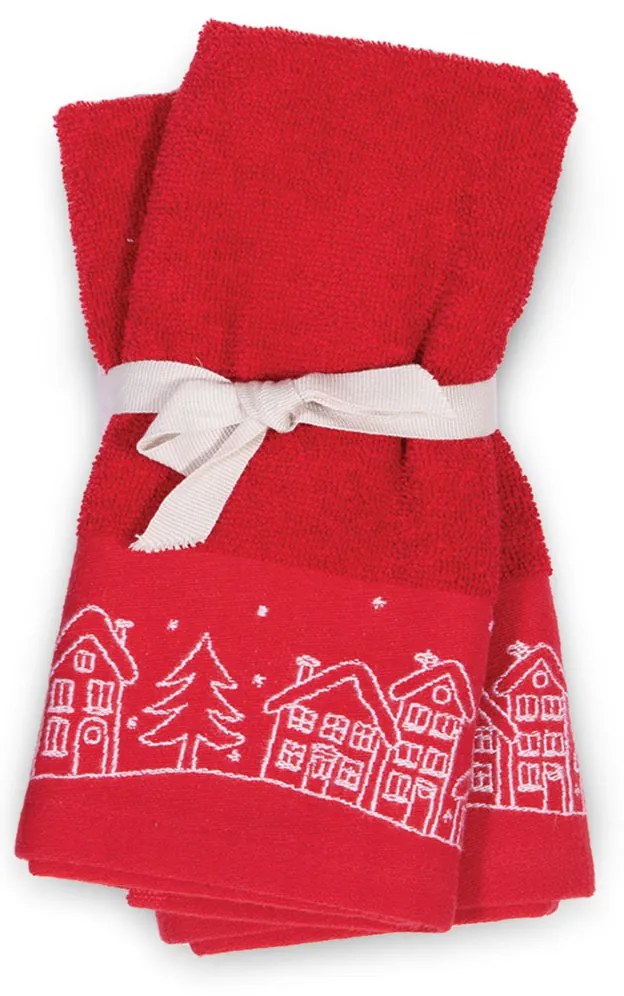 Χριστουγεννιάτικες Πετσέτες (Σετ 2τμχ) Nef-Nef Homeware Christmas Village