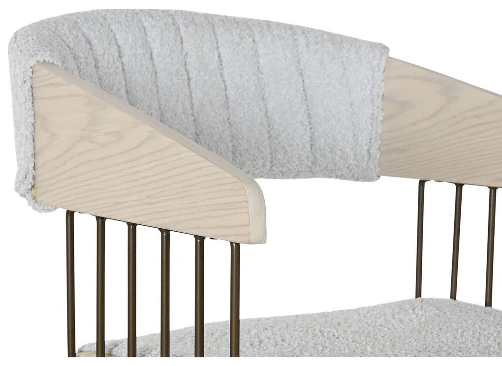 Καρέκλα Τραπεζαρίας Home ESPRIT Γκρι πολυεστέρας Ξύλο 51 x 55 x 76,5 cm