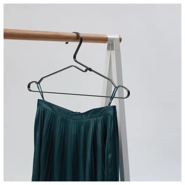 Σετ 4 κρεμάστρες ρούχων Brabantia Linn 1000823, Αλουμίνιο, Μαύρο