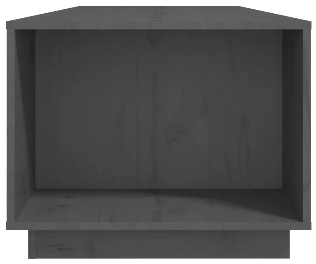 vidaXL Τραπεζάκι Σαλονιού Γκρι 110 x 50 x 40 εκ. από Μασίφ Ξύλο Πεύκου