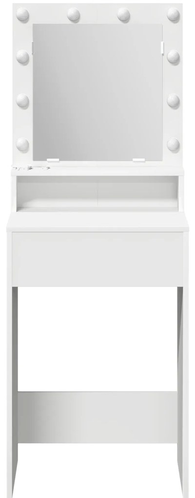 vidaXL Τραπέζι Μακιγιάζ Λευκό 50 x 41 x 135 εκ Επεξεργασμένο ξύλο