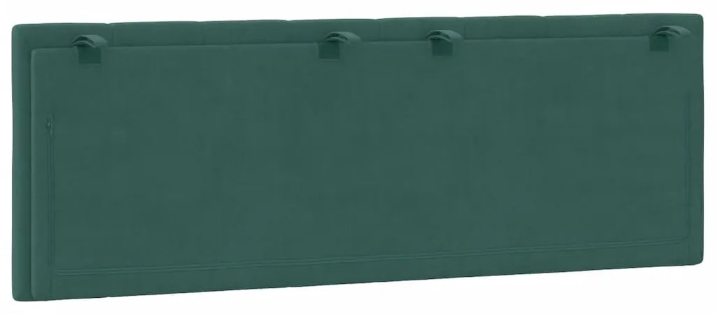 vidaXL Μαξιλάρι για Κεφαλάρι Hanko Σκούρο Πράσινο 120 εκ. Βελούδο