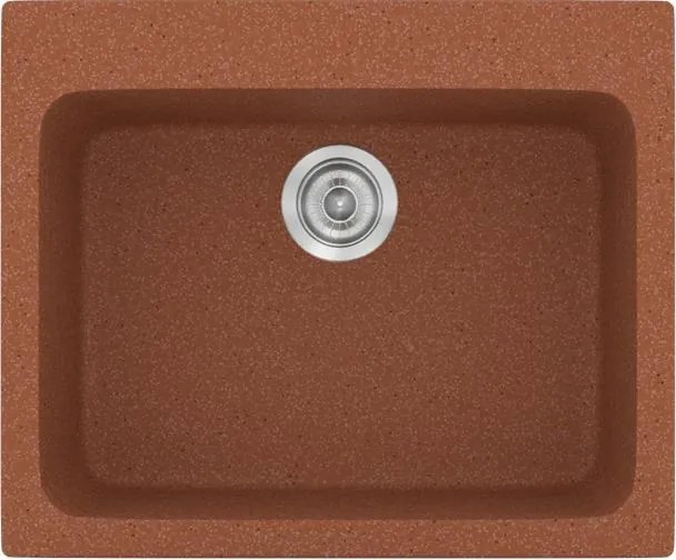 Νεροχύτης Κουζίνας Sanitec Classic 331 Ένθετος 60x50 εκ. - Granite Terracotta