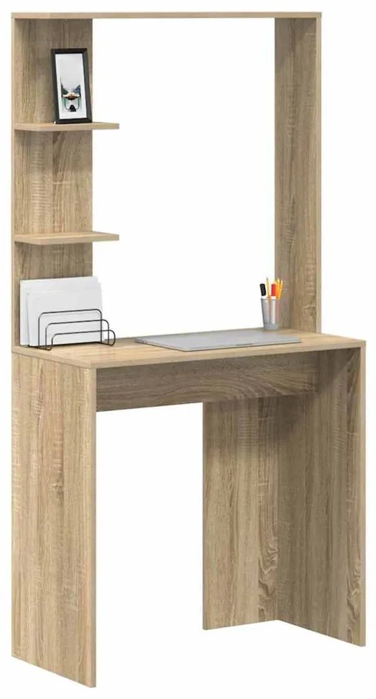 vidaXL Γραφείο Sonoma Δρυς 78.5 x 37 x 154.5 εκ Επεξεργασμένο ξύλο