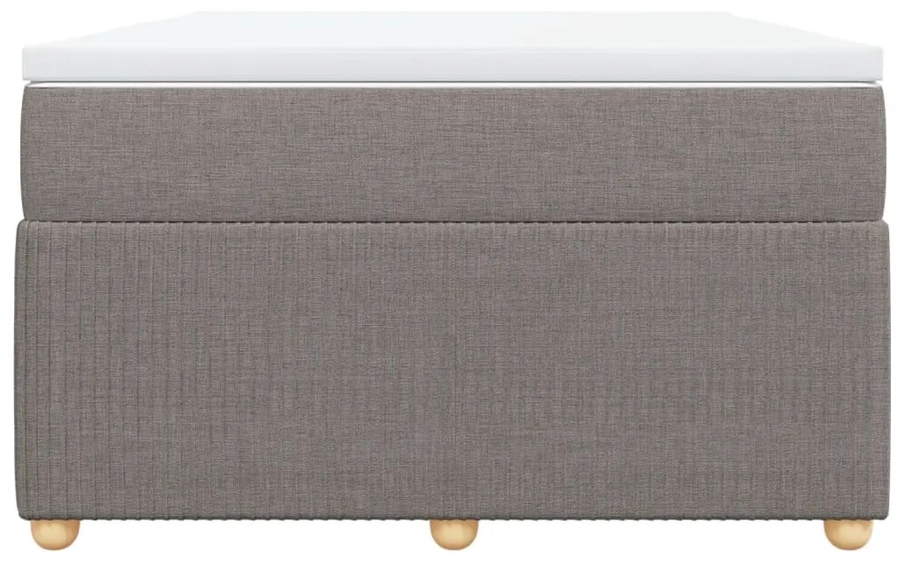 Κρεβάτι Boxspring με Στρώμα Taupe 120x190 εκ. Υφασμάτινο - Μπεζ-Γκρι