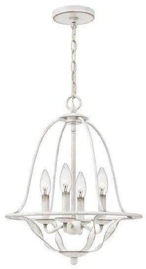 Πολυέλαιος Κρεμαστό Φωτιστικό 4xE14 Bradbury Elstead Lighting-QZ-BRADBURY-4P-AWH-Λευκό QZ-BRADBURY-4P-AWH