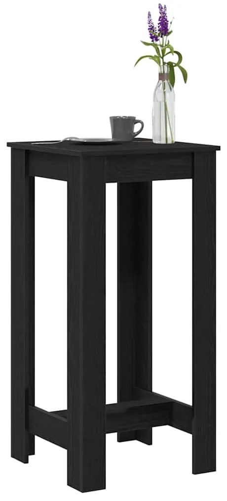 vidaXL Τραπέζι μπαρ Μαύρη Οξυά 51 x 50 x 103.5 εκ. Επεξεργασμένο ξύλο