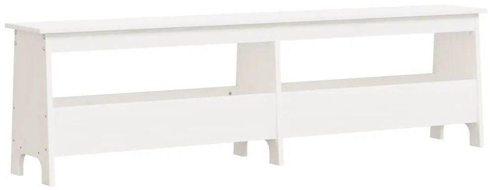 vidaXL Παγκάκι Χολ Λευκό 160x28x45 εκ. από Μασίφ Ξύλο Πεύκου