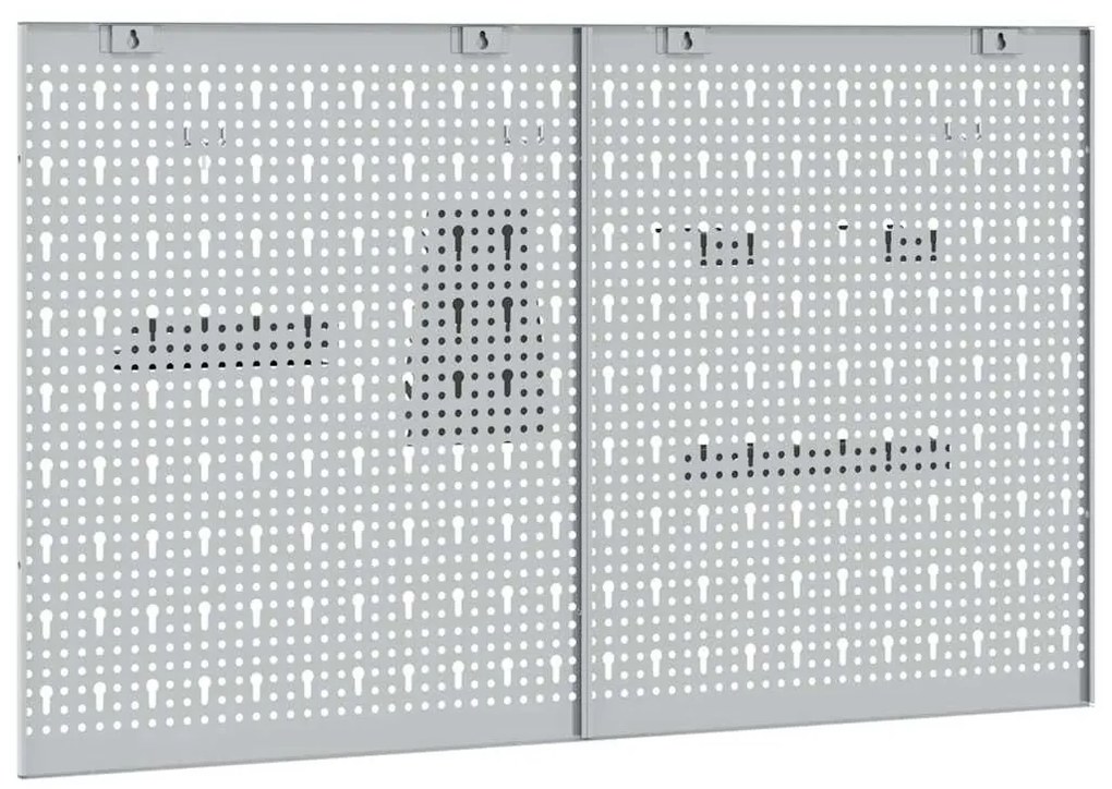 vidaXL Πάνελ Τοίχου Εργαλείων 2 pcs Γκρι 100 x 1 x 60 εκ