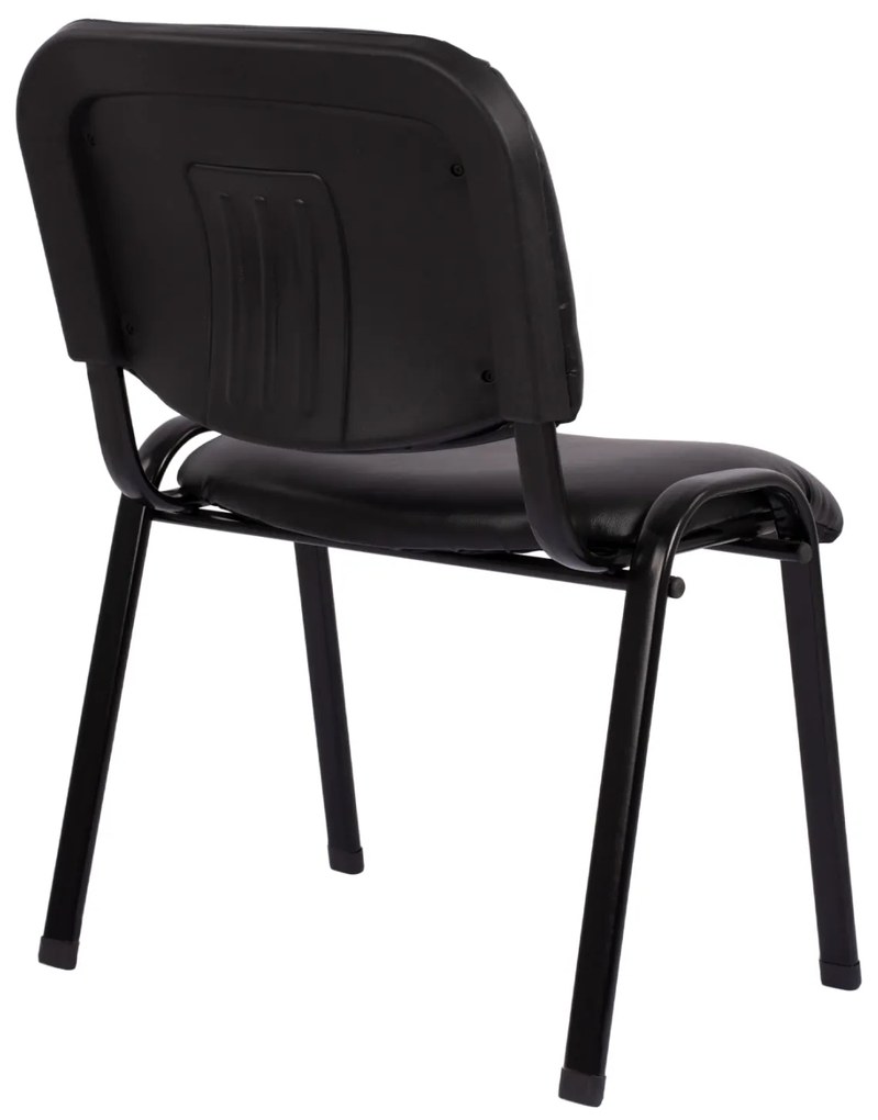 ΚΑΡΕΚΛΑ JANISHA HM1010.01 ΜΕ ΔΕΡΜΑΤΙΝΗ PU ΜΑΥΡΟ 53,5x59x77 εκ.