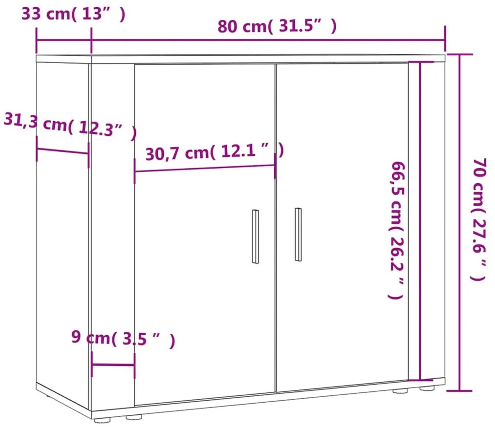 ΝΤΟΥΛΑΠΙ ΓΚΡΙ SONOMA 80X33X70 ΕΚ. ΑΠΟ ΕΠΕΞΕΡΓΑΣΜΕΝΟ ΞΥΛΟ 816566