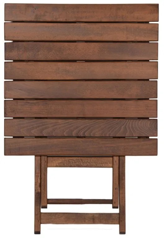 Τραπέζι Retto pakoworld μασίφ ξύλο οξιάς καρυδί εμποτισμού 45x45x48εκ